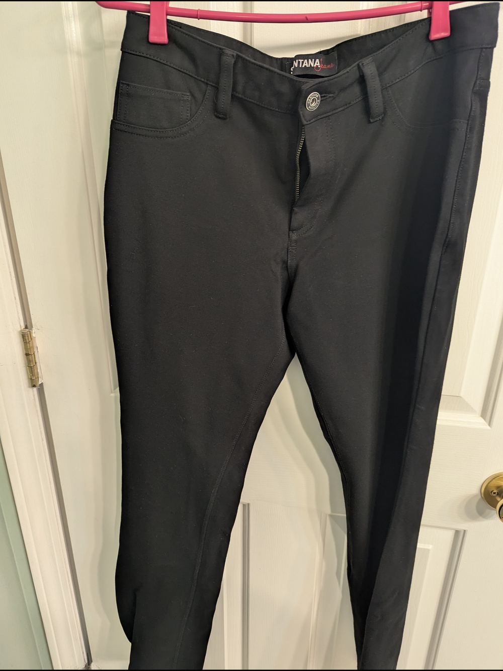 Santana Black Slim Ponte Pants